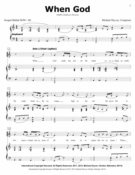 When God (Two-part Children-Youth Choir)