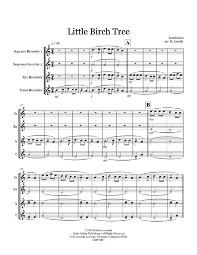 Little Birch Tree (arr. Kathleen Arends)