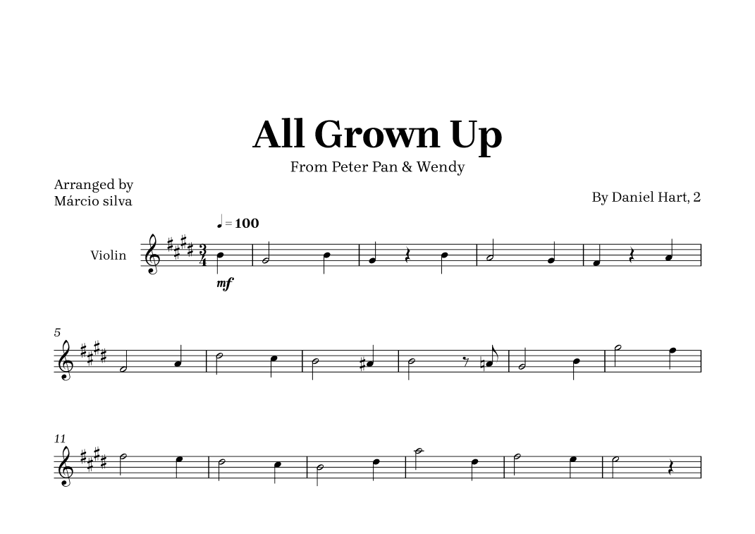 All Grown Up (arr. Márcio Silva)