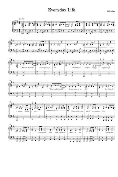 Everyday Life (arr. Coldplay)