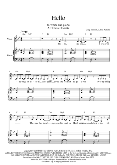 Hello (arr. Duda Oriontte)