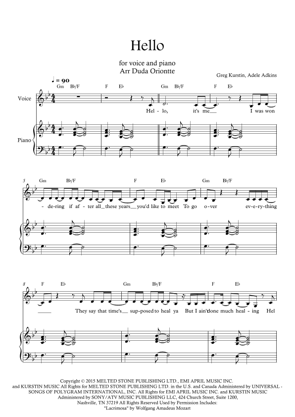 Hello (arr. Duda Oriontte)