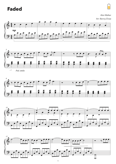 Faded (arr. Benny Chaw)