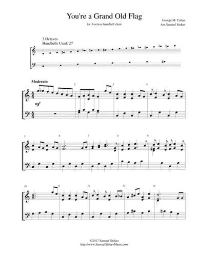 You're a Grand Old Flag - for 3-octave handbell choir (arr. Samuel Stokes)