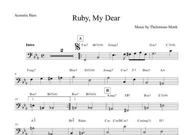 Ruby, My Dear (arr. The Sheet Music Library)