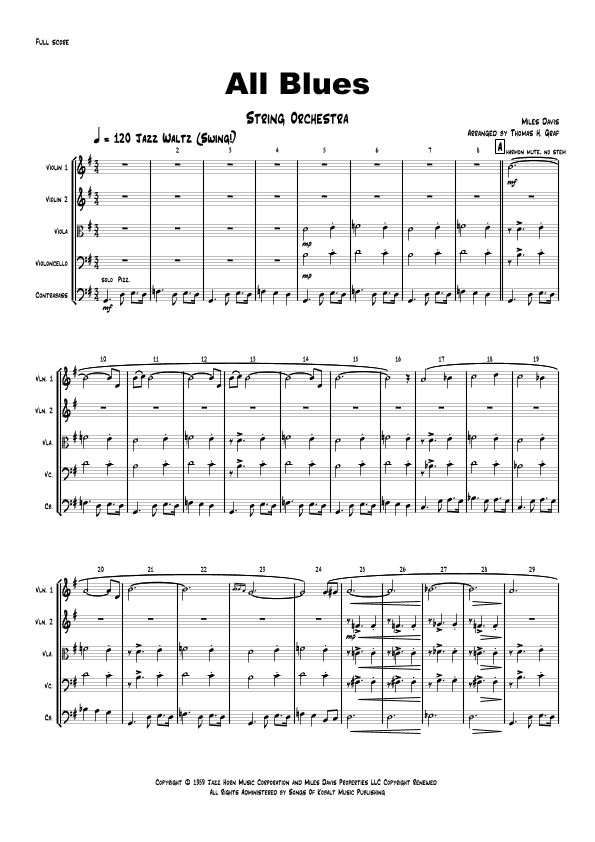 All Blues (arr. Thomas Graf)