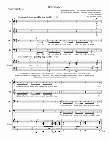 Wannabe (arr. Steve Milloy)