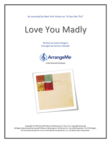 Love You Madly (arr. Darmon Meader)