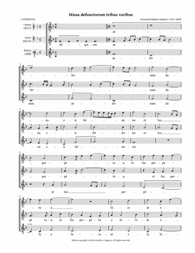 Missa defunctorum tribus vocibus (Asola) (arr. Aristotle A. Esguerra)