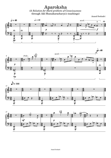 Aparoksha (Not Invisible) - piano solo