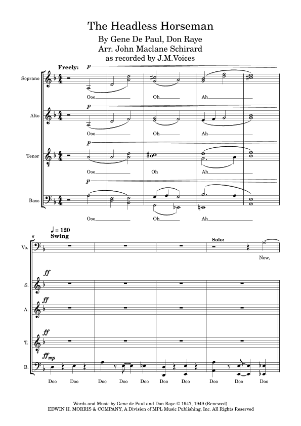 The Headless Horseman (arr. John Maclane Schirard)