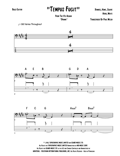 Tempus Fugit (arr. Accubass)