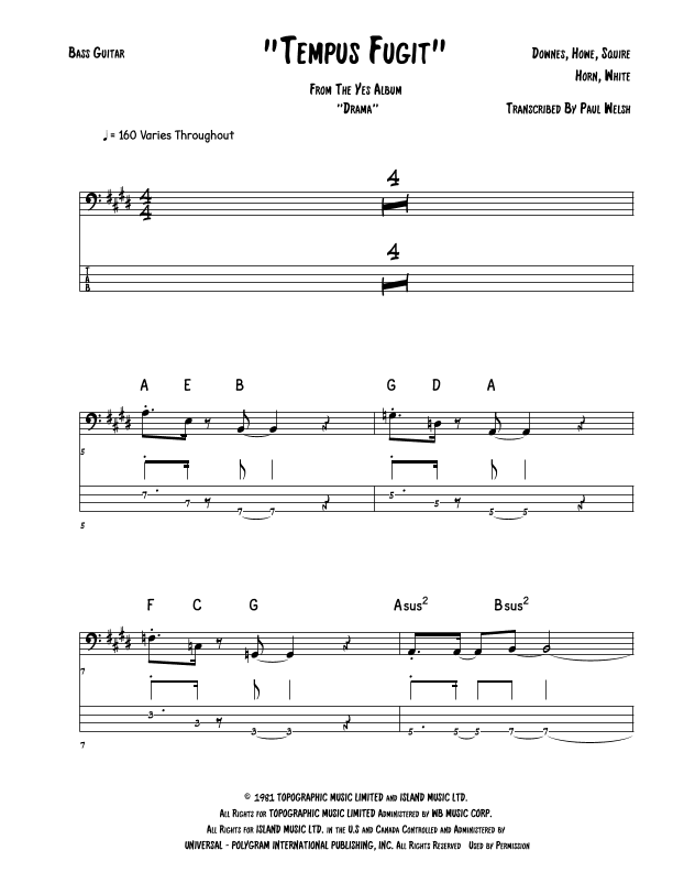 Tempus Fugit (arr. Accubass)