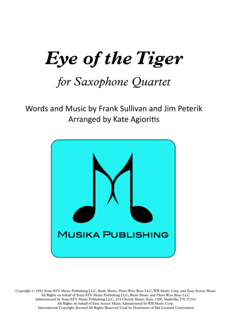 Eye Of The Tiger (arr. Kate Agioritis)