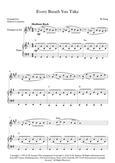 Every Breath You Take (arr. Gildson Cerqueira)