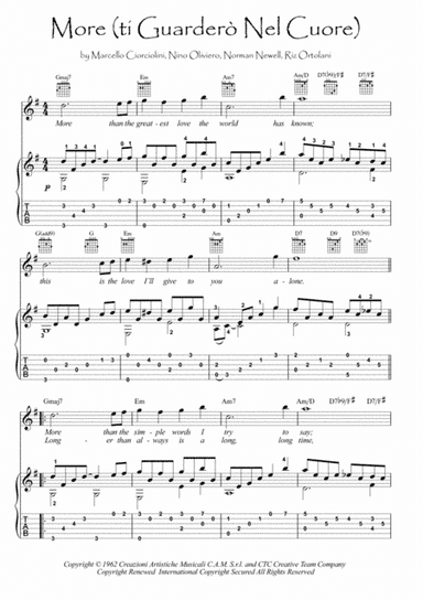 More (ti Guarderò Nel Cuore) (arr. PianoSheetNow)