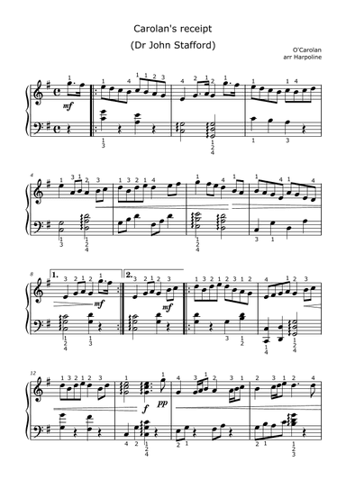 O'Carolan's Receipt or Dr John Stafford (arr. Harpoline)