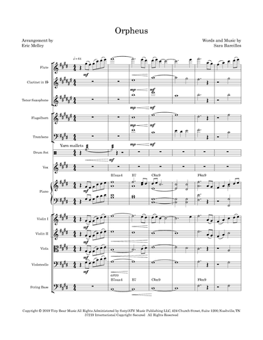 Orpheus - Score Only (arr. Eric Melley)