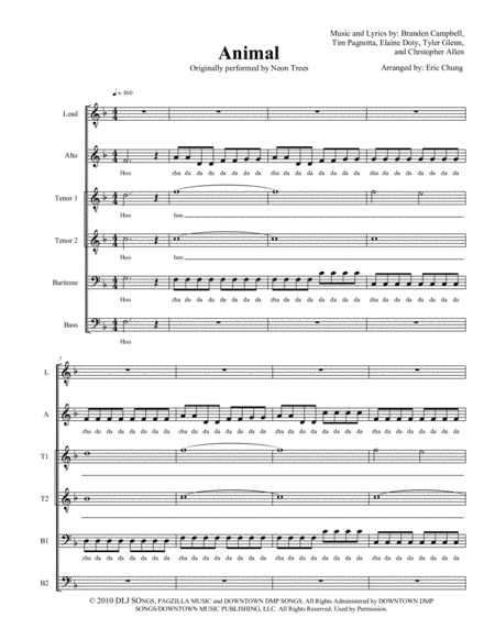Animal (arr. Eric Chung)