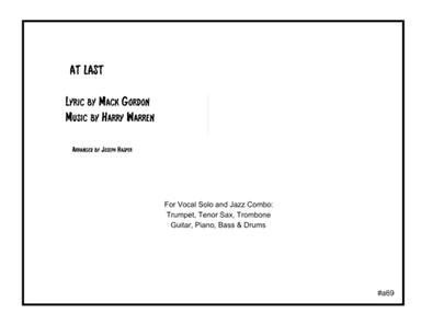At Last (arr. Joseph Hasper)