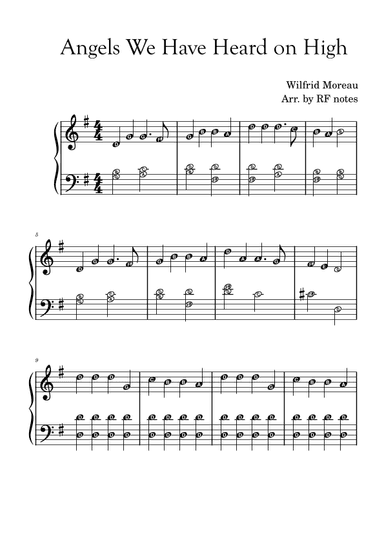 Angels We Have Heard on High (arr. RF notes)