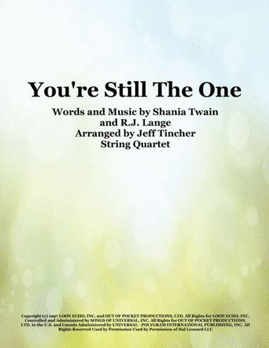 You're Still The One (arr. Jeff Tincher)