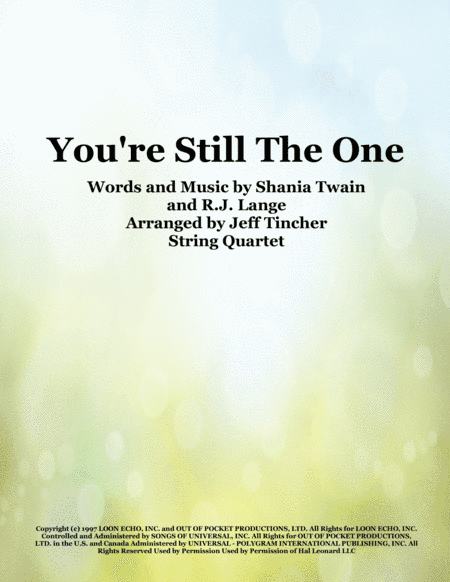 You're Still The One (arr. Jeff Tincher)