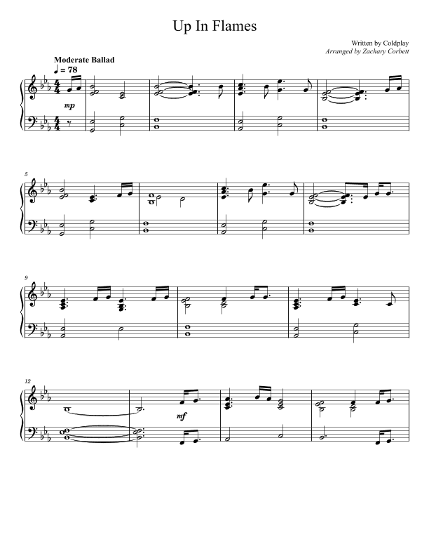 Up In Flames (arr. Zachary Corbett)