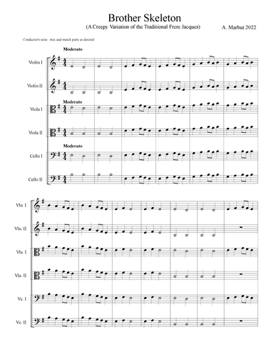 Brother Skeleton - Score Only (arr. A. Marbut 2022)