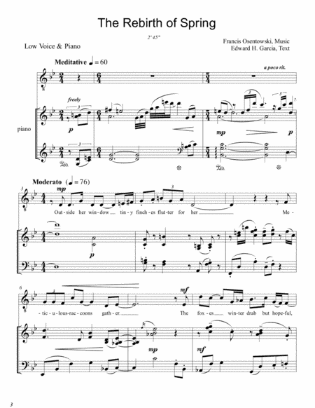 The Rebirth of Spring (Low voice treble clef)