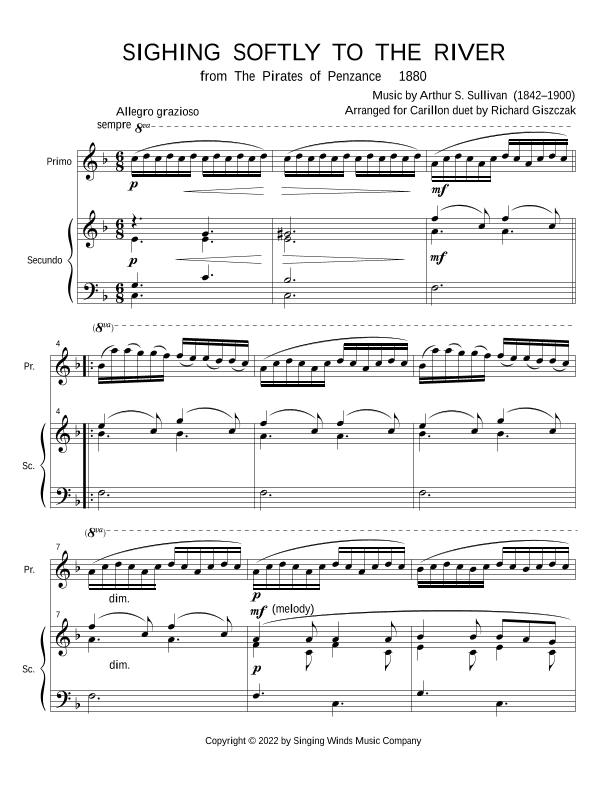 Sighing Softly to the River (from "The Pirates of Penzance") (arr. Richard Giszczak)