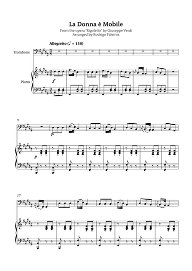 La Donna è Mobile (arr. Rodrigo Faleiros)