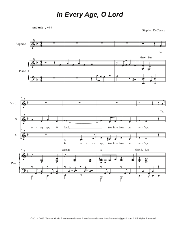 In Every Age, O Lord (2-part choir - (SA)