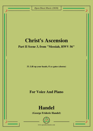 Handel-Messiah,HWV 56,Part II,Scene 3,for Voice and Piano (arr. MSM)