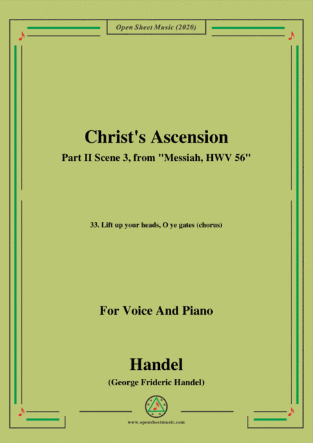 Handel-Messiah,HWV 56,Part II,Scene 3,for Voice and Piano (arr. MSM)