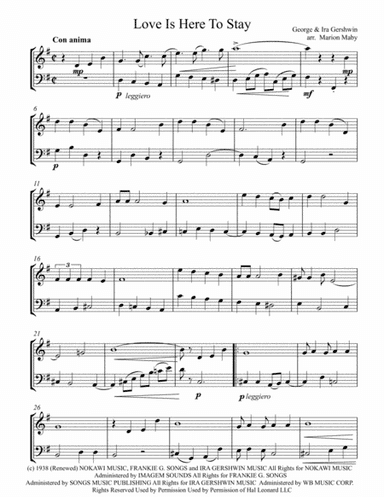 Love Is Here To Stay from GOLDWYN FOLLIES from AN AMERICAN IN PARIS (arr. Marion Maby)