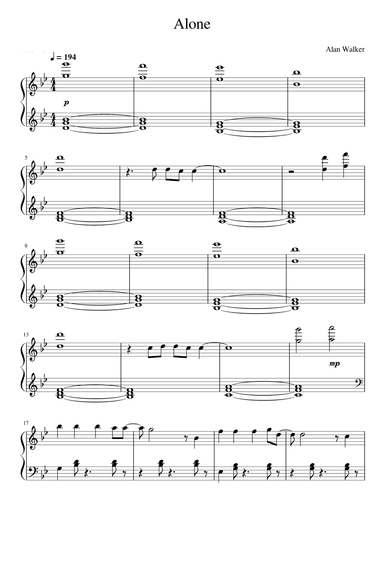 Alone (arr. Alan Walker)