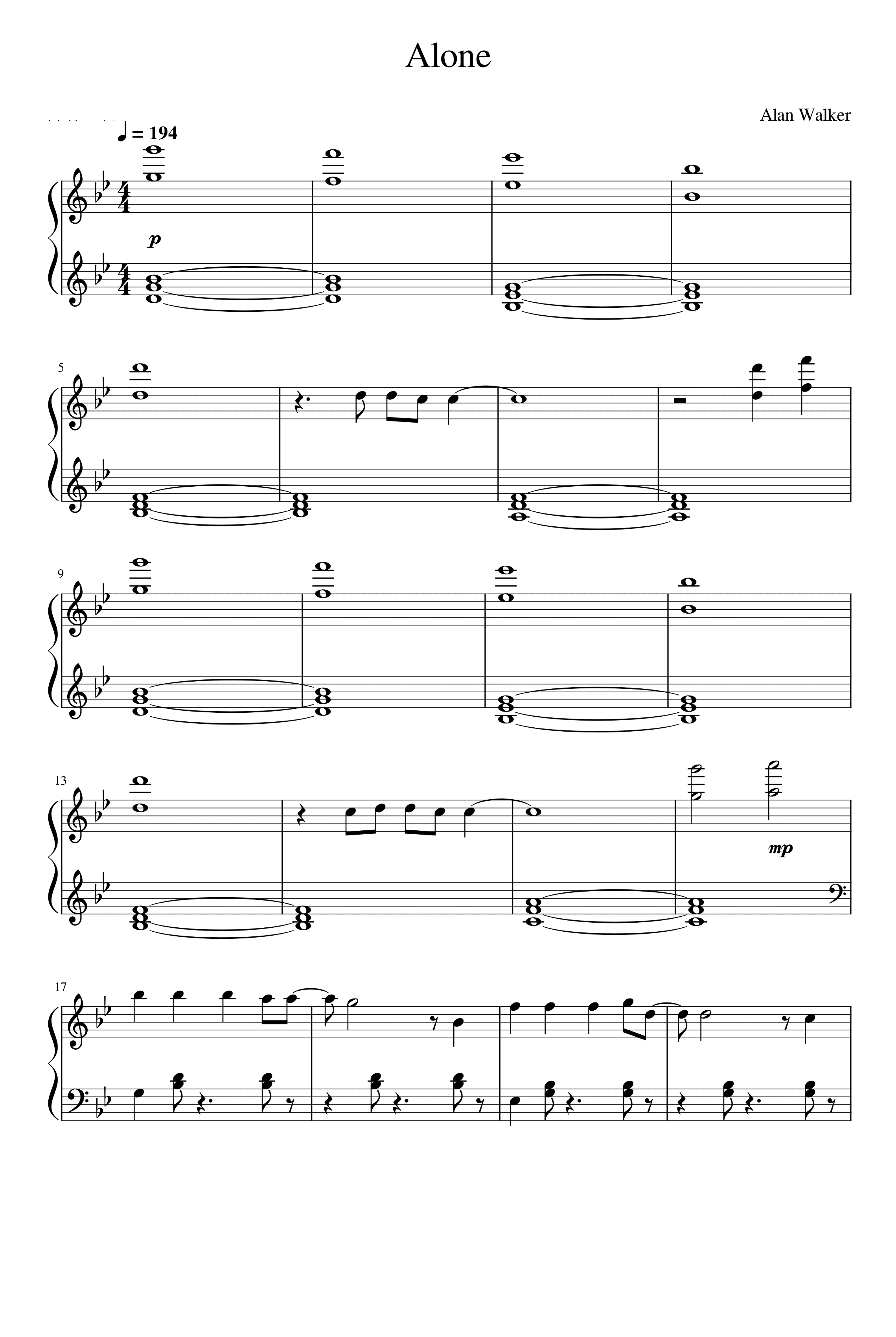 Alone (arr. Alan Walker)