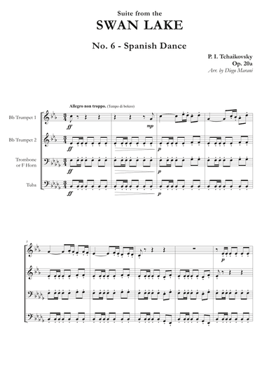 "Spanish Dance" from Swan Lake Suite for Brass Quartet (arr. Diego Marani)