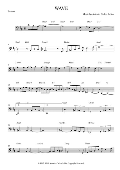Wave (arr. The Sheet Music Library)