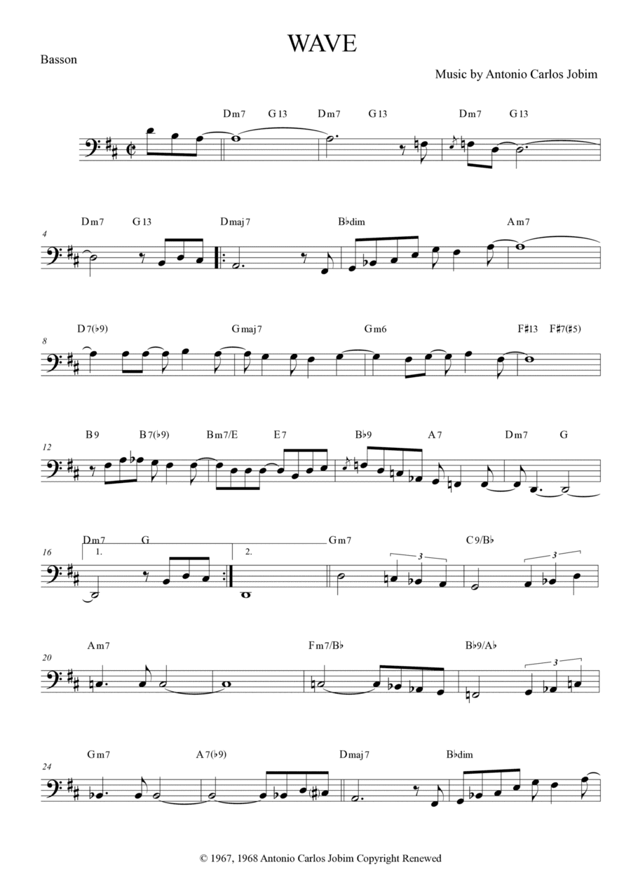 Wave (arr. The Sheet Music Library)
