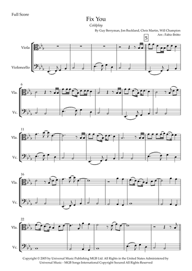 Fix You (arr. Fabio Britto)