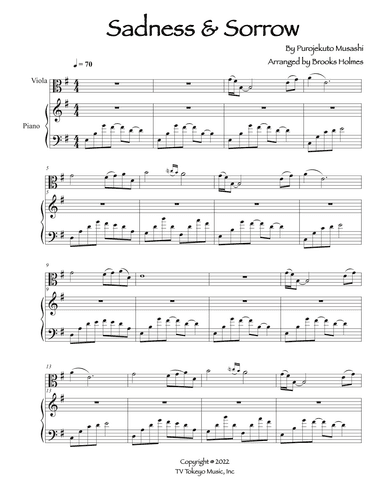 Sadness And Sorrow (arr. Brooks Holmes)