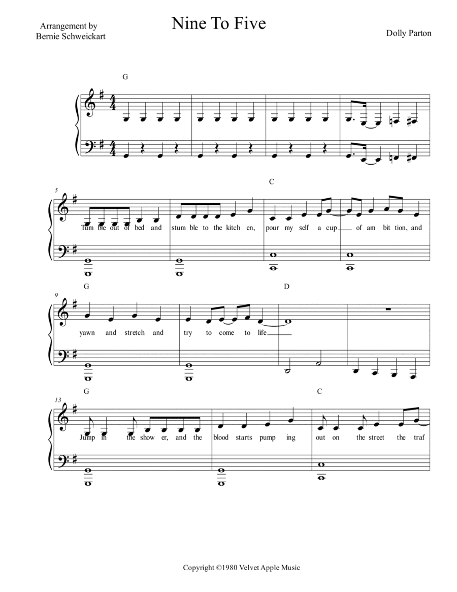 Nine To Five (arr. Bernie Schweickart)