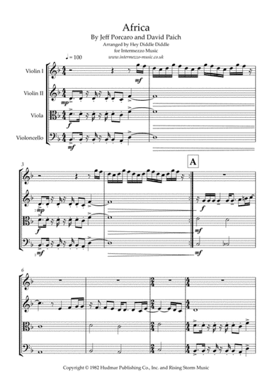 Africa (arr. Hey Diddle Diddle)