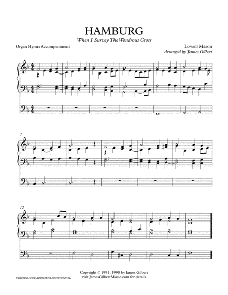 HAMBURG (When I Survey) (arr. James Gilbert Music)