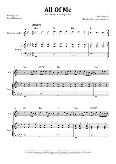 All Of Me (arr. Daniel Nakamura)