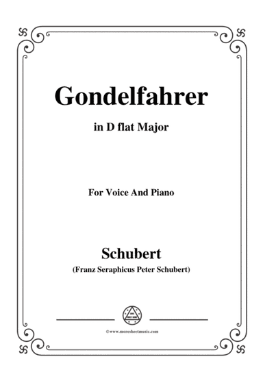 Schubert-Gondelfahrer,in D flat Major,for Voice&Piano (arr. MSM)