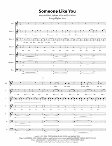 Someone Like You (arr. Ben Bram)