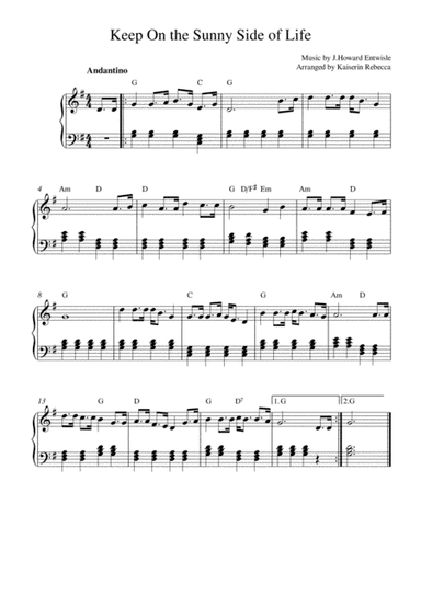 Keep On the Sunny Side of Life (arr. Kaiserin Rebecca)
